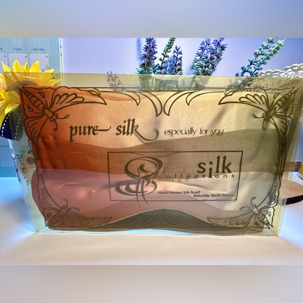 NWT Pure Habotal Silk Scarf - Hand Painted in South Africa
